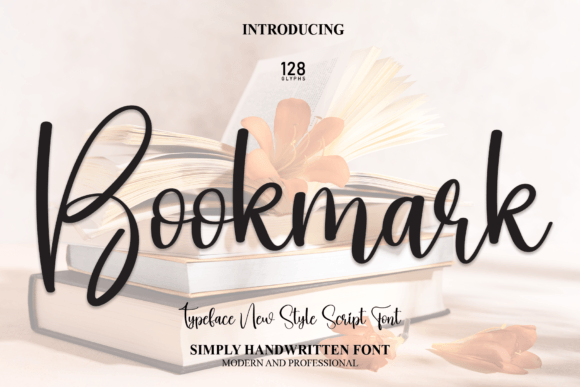 Bookmark: A Handwritten Script Font for Editorial Design