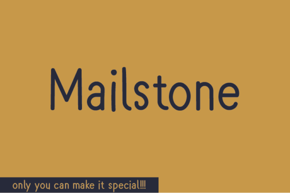 Mailstone: A Handwritten Font for Impact