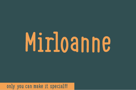 Mirloanne: A Natural Handwritten Font