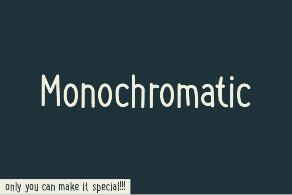 Monochromatic Font for Business