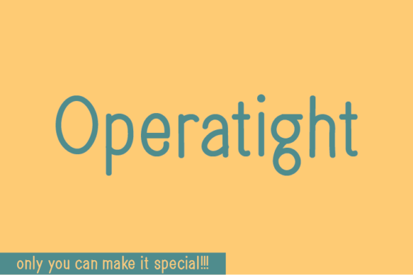 Operatight: A Natural Handwritten Font