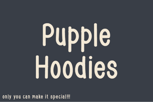 Pupple Hoodies: A Handwritten Font for Creative Projects