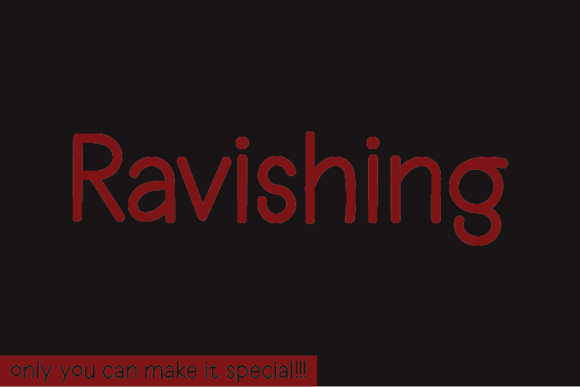 Ravishing: A Natural Handwritten Font